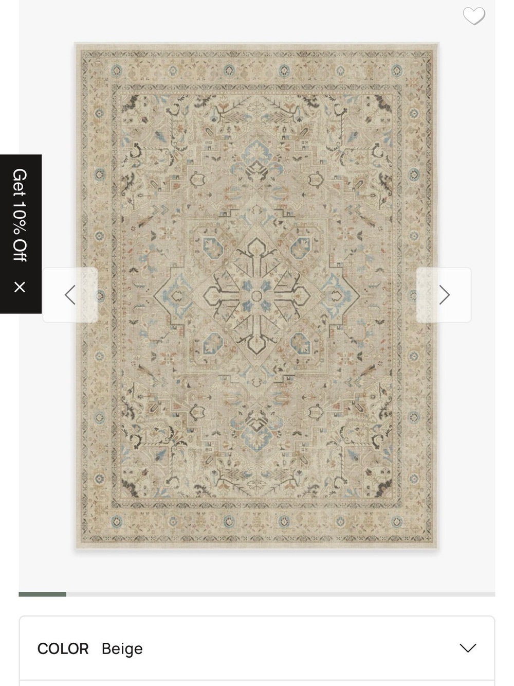 Classic Beige Medallion Area Rug - Neutral Accent
